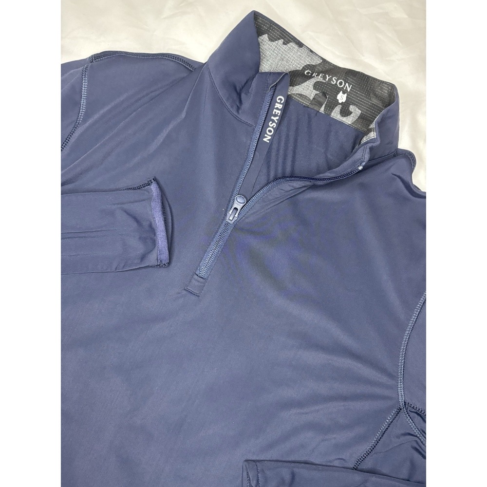 Greyson Quarter Zip Pullover Mens S Blue Tate Mock Neck Stretch Performance Golf
